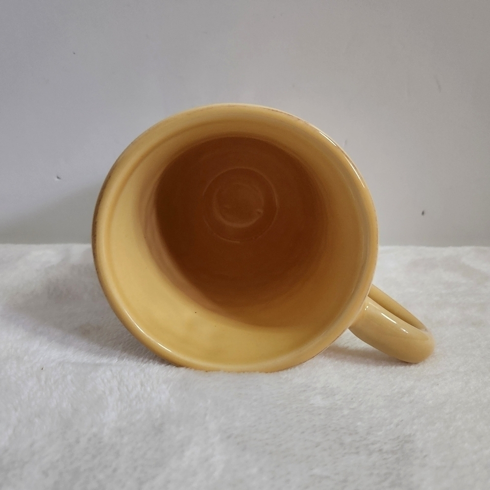 Boston International Bee Honeycomb Yellow Distressed Ceramic Cup Mug 14 Oz - Picture 7 of 10
